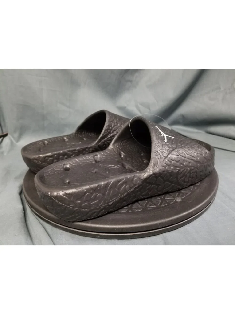 Jordan Franchise Shower Slides Black White HQ2163 001 Mens Size 12 NEW w/TAGS!